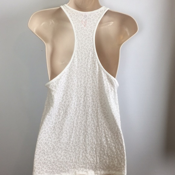 Victoria Secret Sz XS Textured Animal Print Racer Back sheer Tank Top - Picture 6 of 8